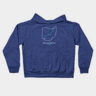 Route Map of Ohio to Erie Rail Trail Kids Hoodie